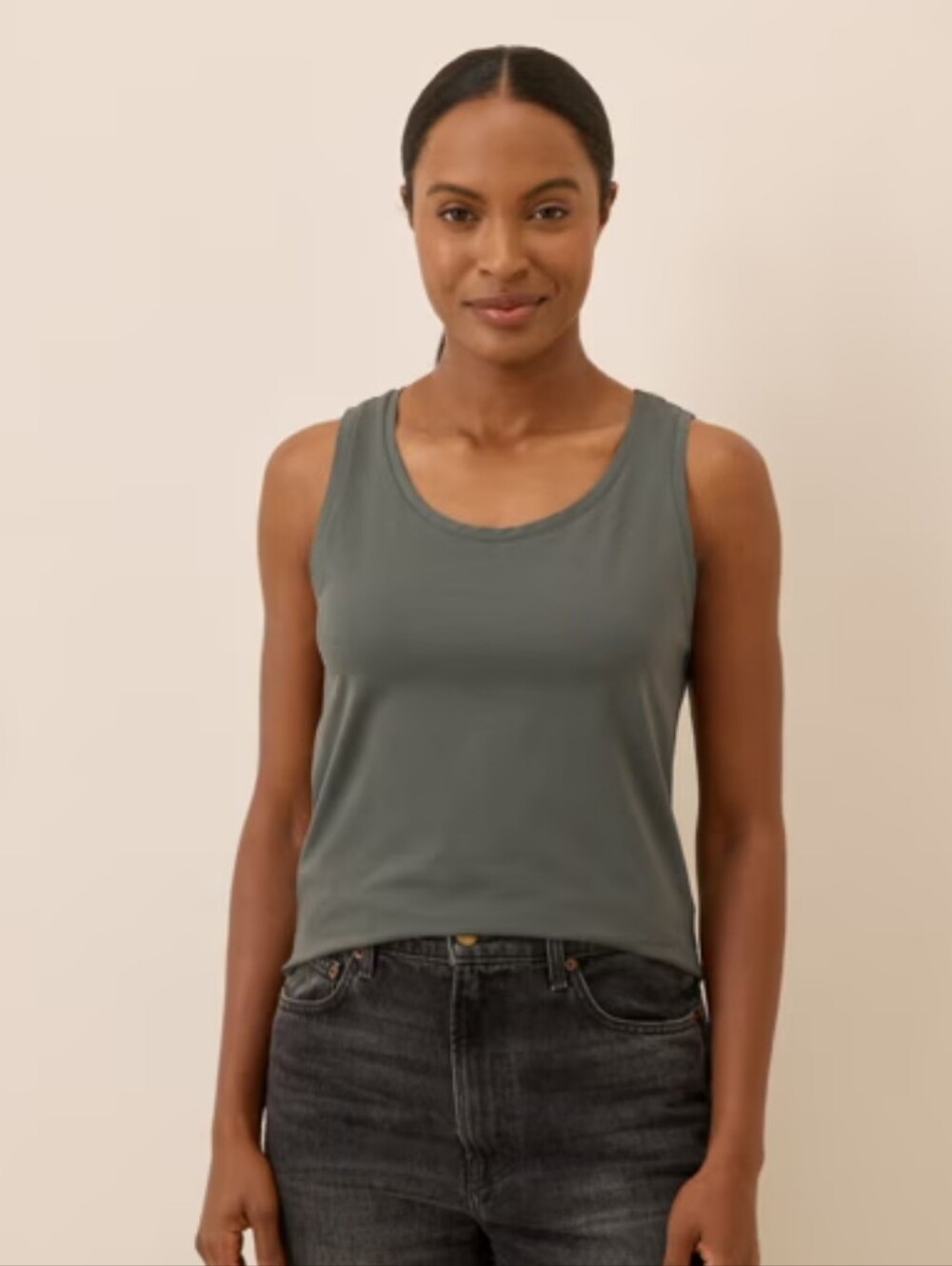 Bundle - Pact Luxe Essential Short Luxe Stretch Jersey Tank Castor Green XXXL - Picture 2 of 16